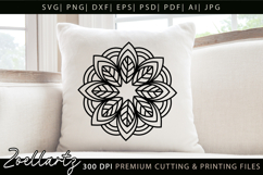 Floral Mandala SVG Cut Files Flower Mandala Illustration Product Image 1