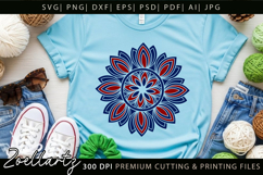 Floral Mandala SVG Cut Files Flower Mandala Illustration Product Image 1