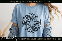 Floral Mandala SVG Cut Files Flower Mandala Illustration Product Image 5