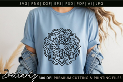 Floral Mandala SVG Cut Files Flower Mandala Illustration Product Image 5