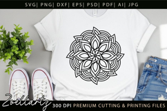 Floral Mandala SVG Cut Files Flower Mandala Illustration Product Image 5
