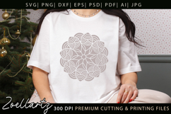 Floral Mandala SVG Cut Files Flower Mandala Silhouette SVG Product Image 6