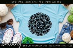 Floral Mandala SVG for Cricut Flower Mandala Illustration Product Image 3