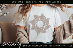 Floral Mandala SVG Cut Files Flower Mandala Illustration Product Image 6