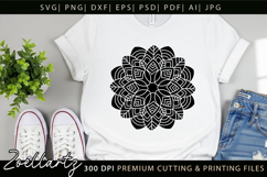 Floral Mandala SVG Cut Files Flower Mandala Silhouette SVG Product Image 5