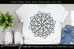 Floral Mandala SVG Cut Files Flower Mandala Illustration Product Image 5