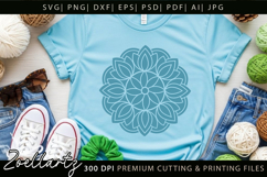 Floral Mandala SVG for Cricut Flower Mandala Illustration Product Image 4