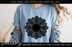 Floral Mandala SVG Cut Files Flower Mandala Illustration Product Image 4