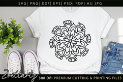 Floral Mandala SVG Cut Files Flower Mandala Illustration Product Image 6