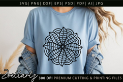 Floral Mandala SVG Cut Files Flower Mandala Illustration Product Image 3