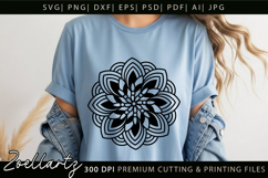 Floral Mandala SVG Cut Files Flower Mandala Illustration Product Image 3