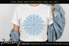 Flower Mandala SVG Cut Files Floral Mandala Illustration Product Image 5