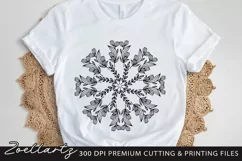 Floral Mandala SVG PNG EPS DXF Flowers Leaves Mandala SVG Product Image 5