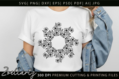 Flower Mandala SVG Cut Files Floral Mandala Illustration Product Image 3