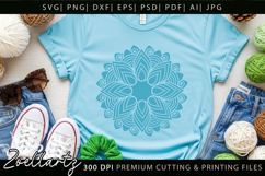 Flower Mandala SVG Cut Files Floral Mandala Illustration Product Image 4