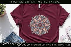 Floral Mandala SVG Cut Files Flower Mandala Illustration Product Image 4