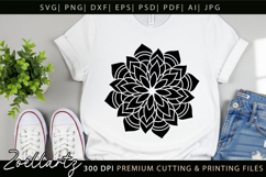 Floral Mandala SVG Cut Files Flower Mandala Illustration Product Image 5