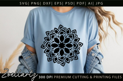 Floral Mandala SVG Cut Files Flower Mandala Illustration Product Image 3