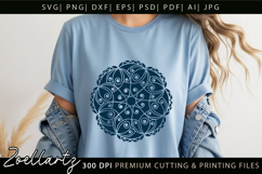 Floral Mandala SVG for Cricut Flower Mandala Illustration Product Image 4