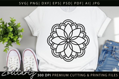 Floral Mandala SVG Cut Files Flower Mandala Illustration Product Image 6
