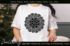 Floral Mandala SVG Cut Files Flower Mandala Silhouette SVG Product Image 4
