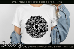 Floral Mandala SVG Cut Files Flower Mandala Illustration Product Image 4