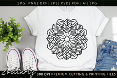 Floral Mandala SVG Cut Files Flower Mandala Illustration Product Image 7