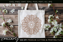 Floral Mandala SVG Cut Files Flower Mandala Illustration Product Image 8