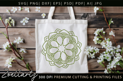 Floral Mandala SVG Cut Files Flower Mandala Silhouette SVG Product Image 8