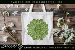 Floral Mandala SVG Cut Files Flower Mandala Silhouette SVG Product Image 3