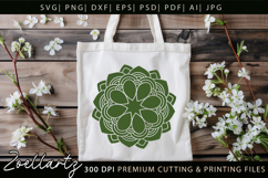 Floral Mandala SVG Cut Files Flower Mandala Silhouette SVG Product Image 2