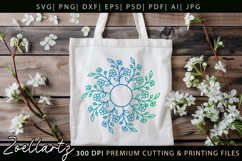 Floral Mandala SVG Cut Files Flower Mandala Silhouette SVG Product Image 5