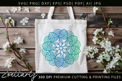 Floral Mandala SVG Cut Files Flower Mandala Silhouette SVG Product Image 6