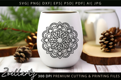 Floral Mandala SVG Cut Files Flower Mandala Illustration Product Image 3