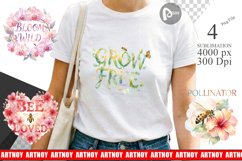 Floral Meadow Bee Quotes Sublimation Product Image 1