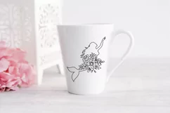 floral mermaid svg