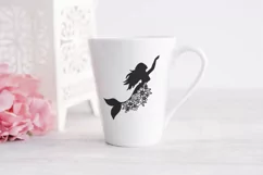 floral mermaid svg