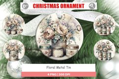 Ornament Floral Metal Tin Product Image 1