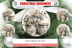 Ornament Floral Metal Tin Product Image 1