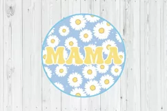Floral Mom Sublimation Design, Retro Mama PNG, Mother's Day Product Image 1