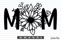 Mothers Day Svg, Mom Daisy Floral Svg, Mom Svg Shirt. Product Image 1