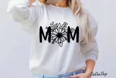 Mothers Day Svg, Mom Daisy Floral Svg, Mom Svg Shirt. Product Image 5