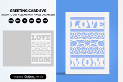 Mom Floral Mother's Day Greeting Card SVG Product Image 2