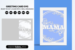Mom Floral Mother's Day Greeting Card SVG Product Image 2