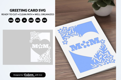 Mom Floral Mother's Day Greeting Card SVG Product Image 2