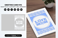 Mom Floral Mother's Day Greeting Card SVG Product Image 2