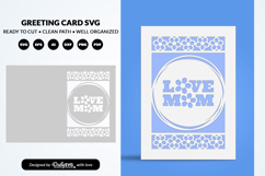 Mom Floral Mother's Day Greeting Card SVG Product Image 1