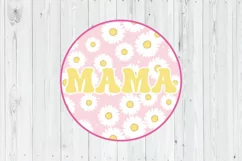 Floral Mom Sublimation Design, Retro Mama PNG, Mother's Day Product Image 1