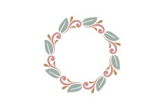 Floral Monogram Frame SVG Cut File Product Image 1