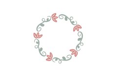 Floral Monogram Frame SVG Cut File Product Image 1